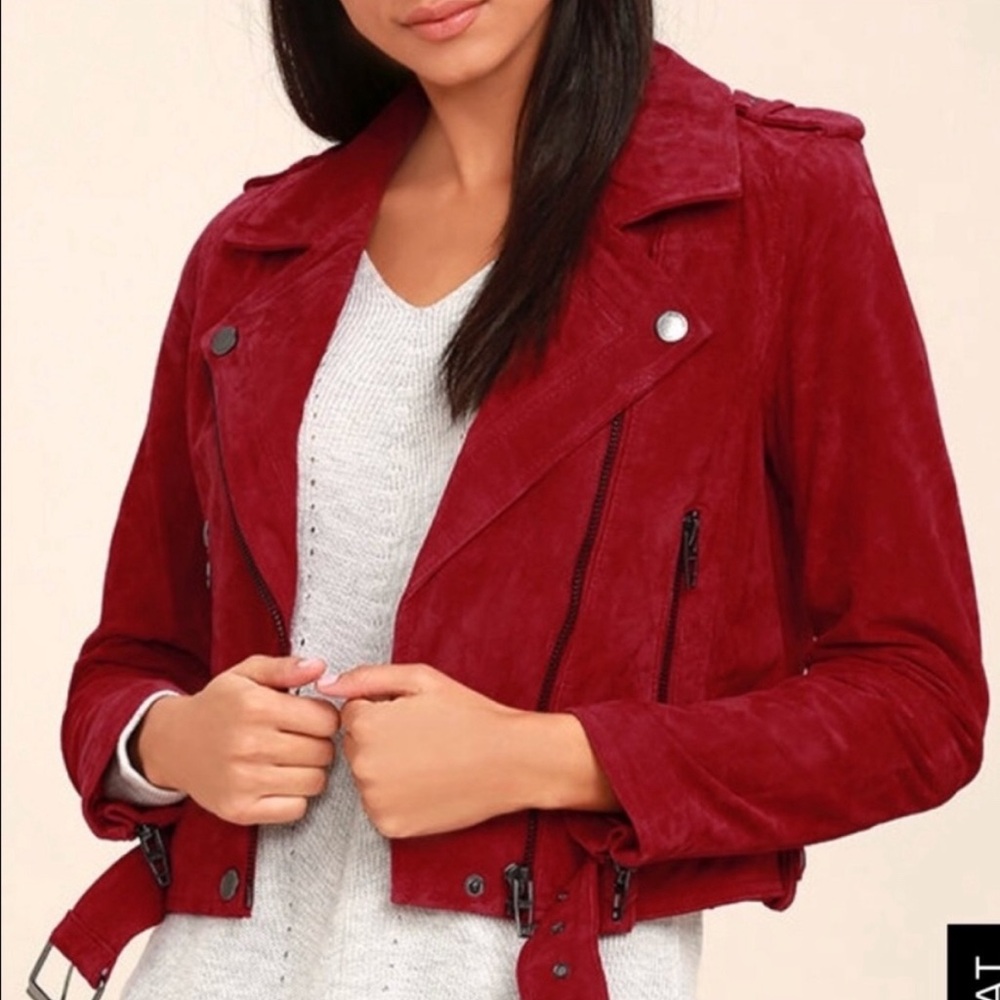 BLANKNYC suede moto jacket small